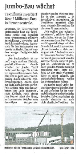 Jumbo-Bau w&auml;chst - jumbo