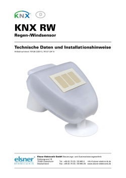 KNX RW - Elsner Elektronik