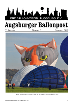 Augsburger Ballonpost - Freiballonverein Augsburg