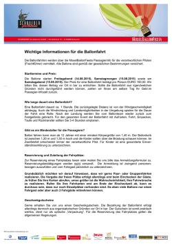 Infoschreiben MBF - MoselBallonFiesta