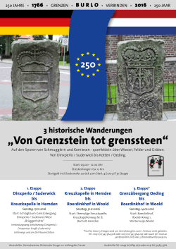 3 historische Wanderungen „Von Grenzstein tot grenssteen“