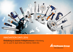 innovation days 2016 - unicam Software GmbH