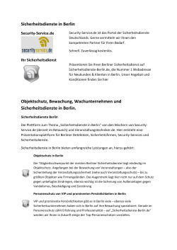 Sicherheitsdienste-Berlin.de - alle Informationen druckfertig als PDF
