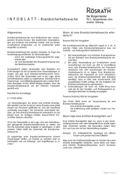 INFOBLATT &ndash; Brandsicherheitswache
