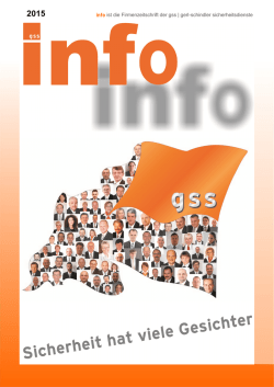 ist die Firmenzeitschrift der gss | gerl