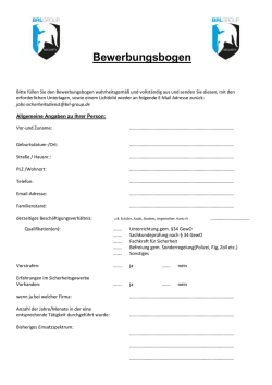 Bewerbungsbogen - BRL Group United (UG)