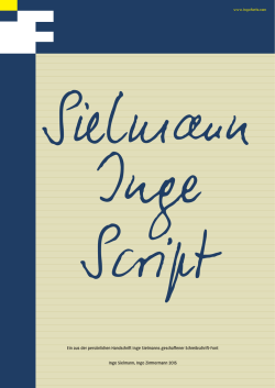 Ein aus der pers&ouml;nlichen Handschrift Inge Sielmanns