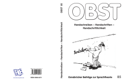 Handschreiben &ndash; Handschriften &ndash; Handschriftlichkeit