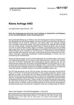 Kleine Anfrage 4483
