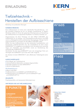 Herstellen der Aufbissschiene