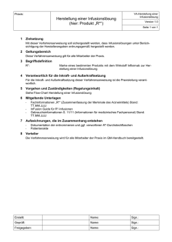 Prozessbeispiel: Herstellung einer Infusionsl&ouml;sung