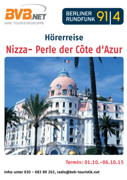 Nizza- Perle der Côte d`Azur