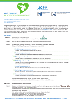 JCI Twinning 2016 DE - Wirtschaftsjunioren des Saarlands!
