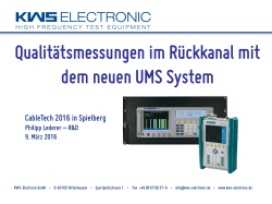 Rückweg Monitoring Systeme UMS