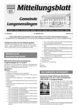 Mitteilungsblatt Langenenslingen KW 42 / 2015