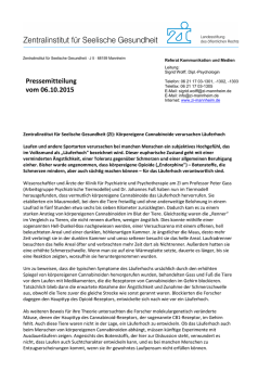 Körpereigene Cannabinoide verursachen Läuferhoch