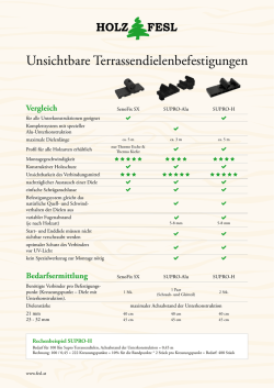 unsichtbare Terrassendielenbefestigungen