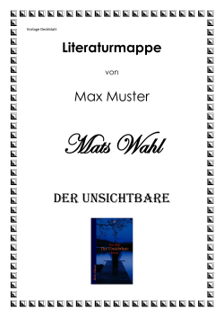 Literaturmappe Max Muster DER UNSICHTBARE