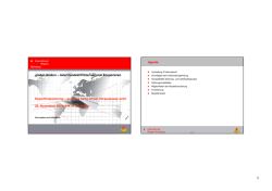 global denken &ndash; lokal handeln &ndash; international kooperieren