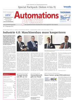 Industrie 4.0: Maschinenbau muss kooperieren