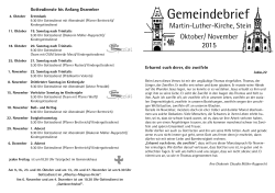 Gemeindebrief Oktober/November - Martin-Luther