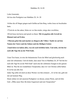 Ich bin bei dir MT 28, 16 - Weigle-Haus