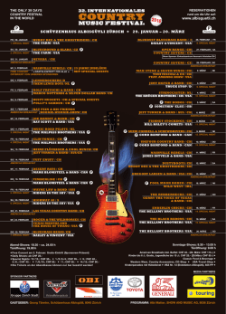 GzDr_Plakat Country 2016 - Country Music Club of Switzerland