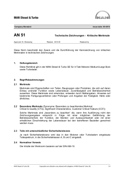 Technische Zeichnungen - Kritische Merkmale
