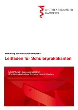 Leitfaden f&uuml;r Sch&uuml;lerpraktikanten