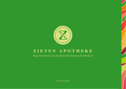 Kleiner Katalog - Zieten Apotheke