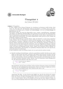 Ubungsblatt 4 - FIUS | Universität Stuttgart