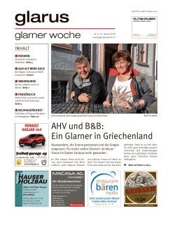 Glarner Woche, Glarus, 13.1.2016