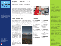 Do you speak tourism?