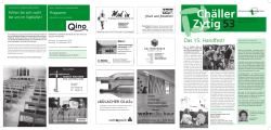 Herbst / Winter 2015 - Kulturzentrum Sigristenkeller B&uuml;lach