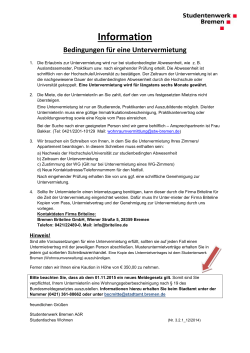 Information - Studentenwerk Bremen