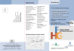 Einladung Differentialdiagnose thorakaler Beschwerden und Neues