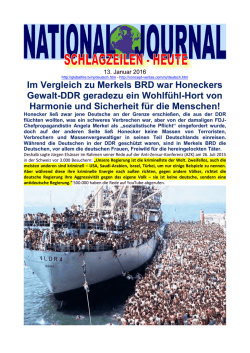 Im Vergleich zu Merkels BRD war Honeckers Gewalt
