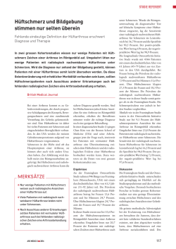 H&uuml;ftschmerz und Bildgebung stimmen nur selten &uuml;berein