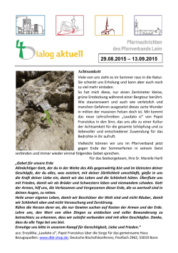 dialog aktuell 29.08. - 13.09.2015