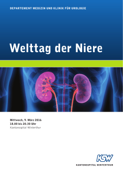 Welttag der Niere - Kantonsspital Winterthur
