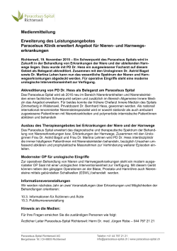 Erweiterung des Leistungsangebotes