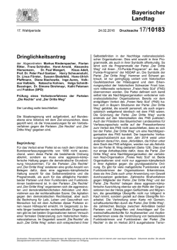 Drucksache 17/10183 - Bayerischer Landtag