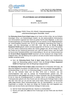 Einheit 1 - Institut f&uuml;r Recht der Wirtschaft, Ordinariat f&uuml;r Privat