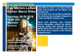 „Das Marien-Leben“ von Rainer Maria Rilke legt Zeugnis für die