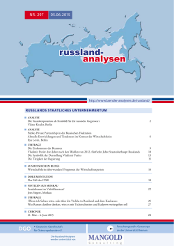 Russland-Analysen Nr. 297 - Länder