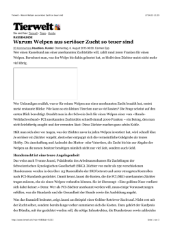Tierwelt – Warum Welpen aus seriöser Zucht so
