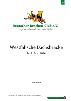 Westfälische Dachsbracke - Deutscher Bracken-Club