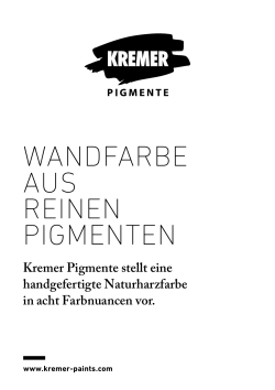 wandfarbe aus reinen pigmenten - Kremer Pigmente GmbH & Co. KG