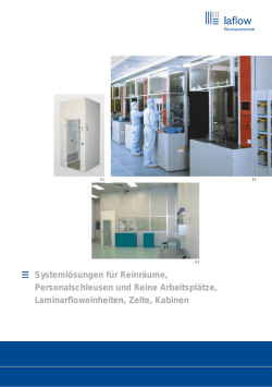 Systemlösungen für Reinräume, Personalschleusen und Reine
