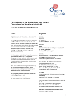 Digitalisierung in der Produktion &ndash; Aber sicher?!